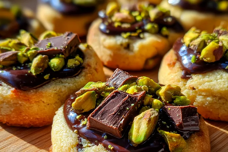 Cooking process for Pistachio Chocolate Chunk Cookies