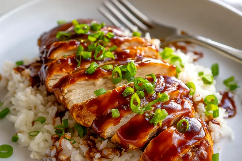 Cooking process of Honey BBQ Chicken Rice