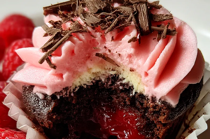 Cooking process for Raspberry Chocolate Lava Cupcakes