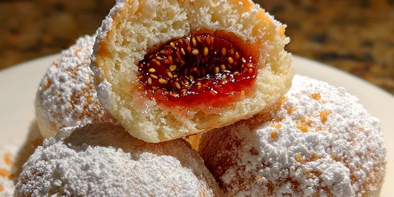 Raspberry Filled Snowballs