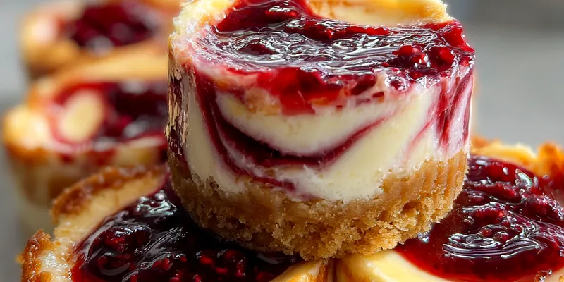 Raspberry Swirl Cheesecake Bites