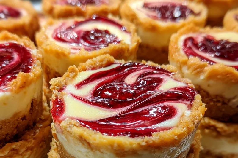 Fresh ingredients for Raspberry Swirl Cheesecake Bites