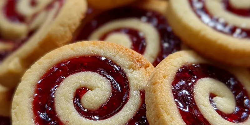 Raspberry Swirl Shortbread Cookies
