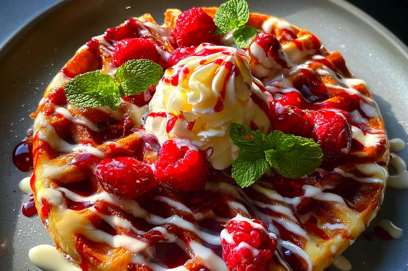 Fresh ingredients for Red Velvet Marble Waffles