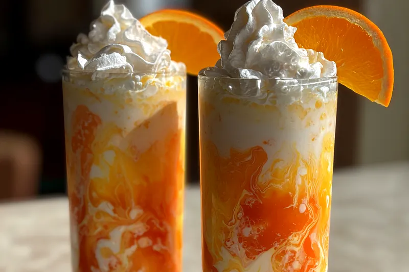 Fresh ingredients for Refreshing Orange Cream Delight