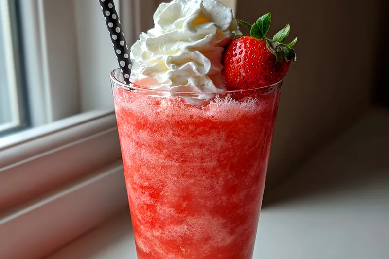 Fresh ingredients for Refreshing Strawberry Cream Soda