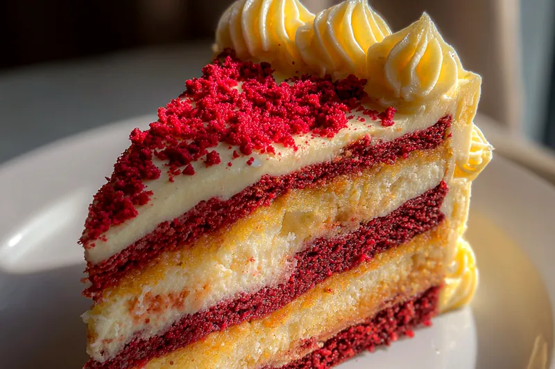 Fresh ingredients for Rich Velvet Cheesecake Delight