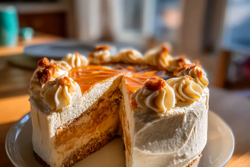 Ingredients for salted caramel cheesecake cookies laid out on a counter