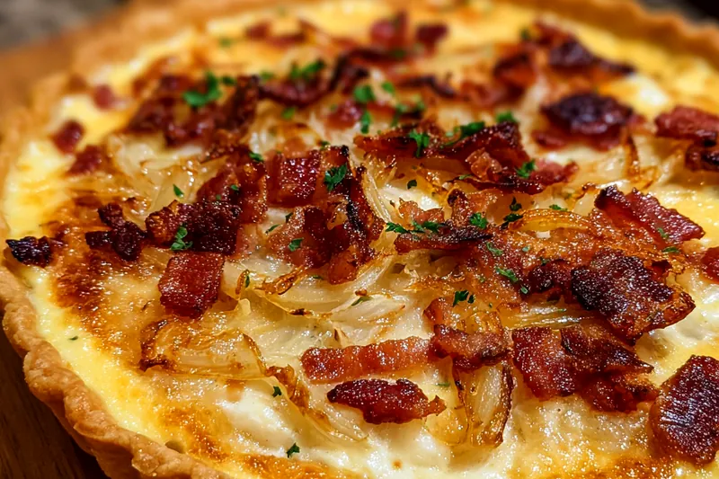 Fresh ingredients for Savory Bacon Onion Tart