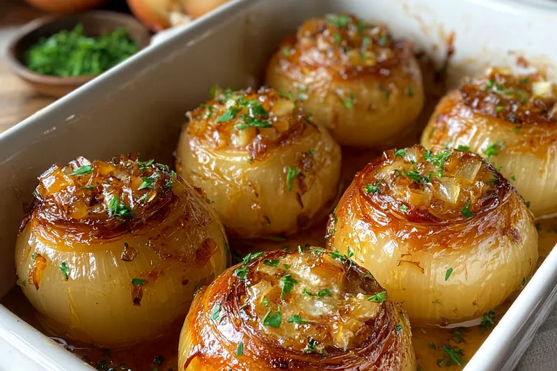 Cooking process for Savory Baked Stuffed Onions