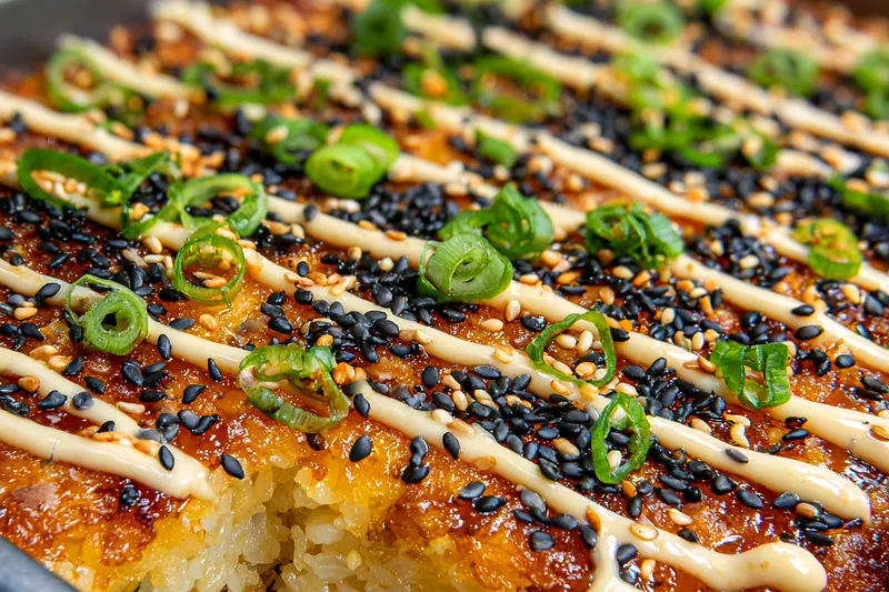 Fresh ingredients for Savory Baked Sushi Casserole