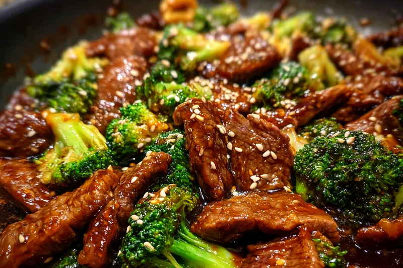 Cooking process for Savory Beef and Broccoli Stir-fry