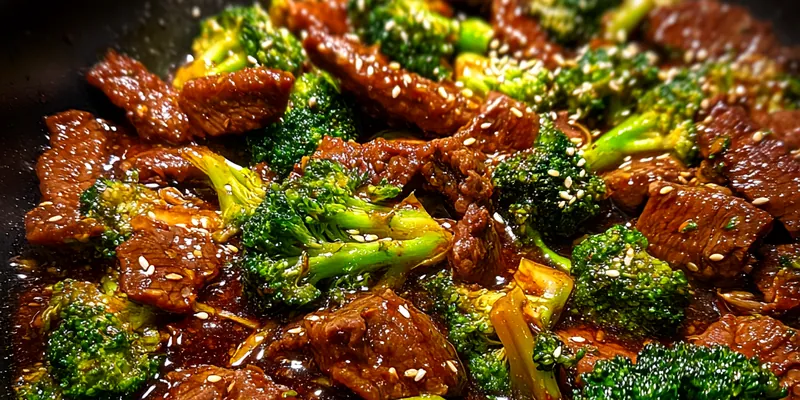 Delicious Savory Beef and Broccoli Stir-fry served on a plate