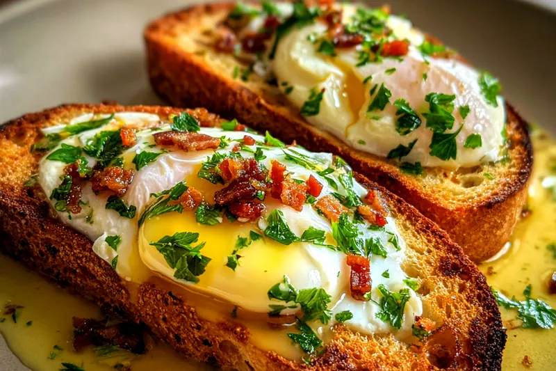 Cooking process for Savory Egg Toast Delight