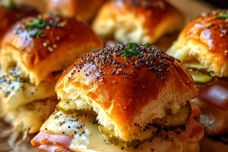 Fresh ingredients for Savory Ham Cheese Sliders