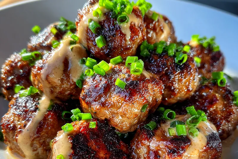 Cooking process for Savory Korean BBQ Meatballs