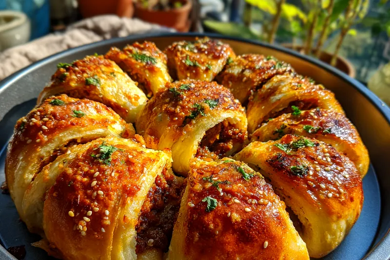 Cooking process for Savory Spiral Pastry