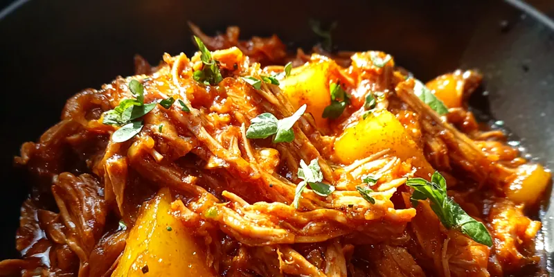 Delicious Savory Sweet Pineapple Chicken served on a plate