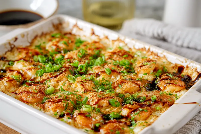 Cooking shrimp tempura in a frying pan