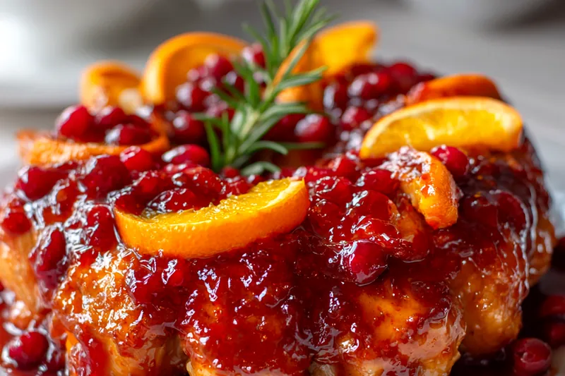 Cooking process of Skillet Cranberry Orange Chicken