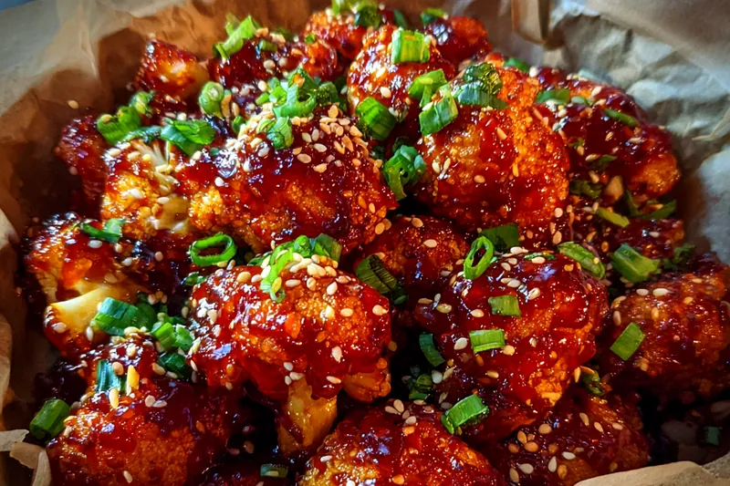 Cooking process for Spicy Baked Cauliflower Bites