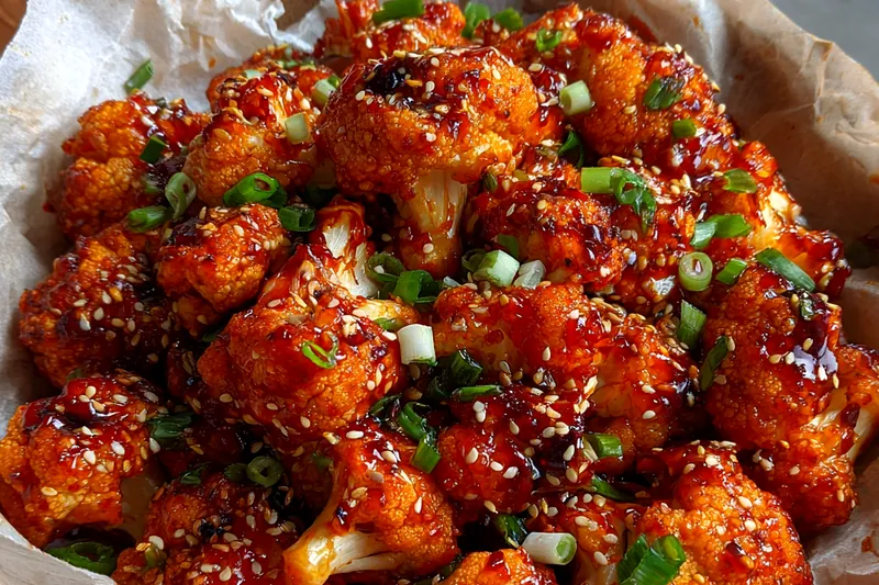 Fresh ingredients for Spicy Baked Cauliflower Bites
