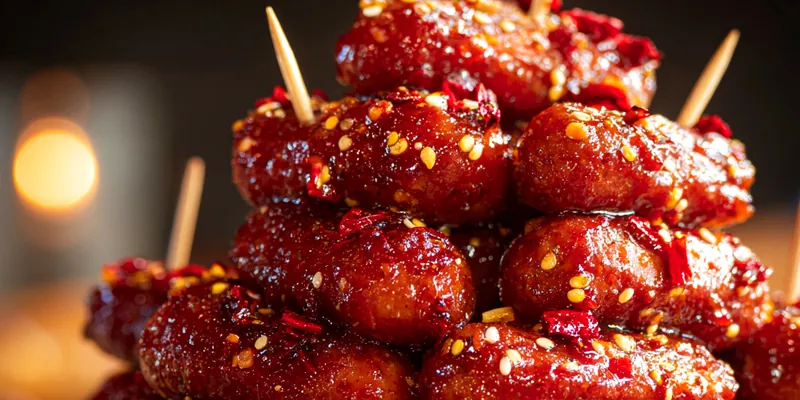 Spicy Glazed Sausage Bites