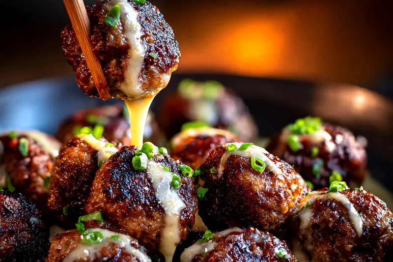 Fresh ingredients for Spicy Korean BBQ Meatballs