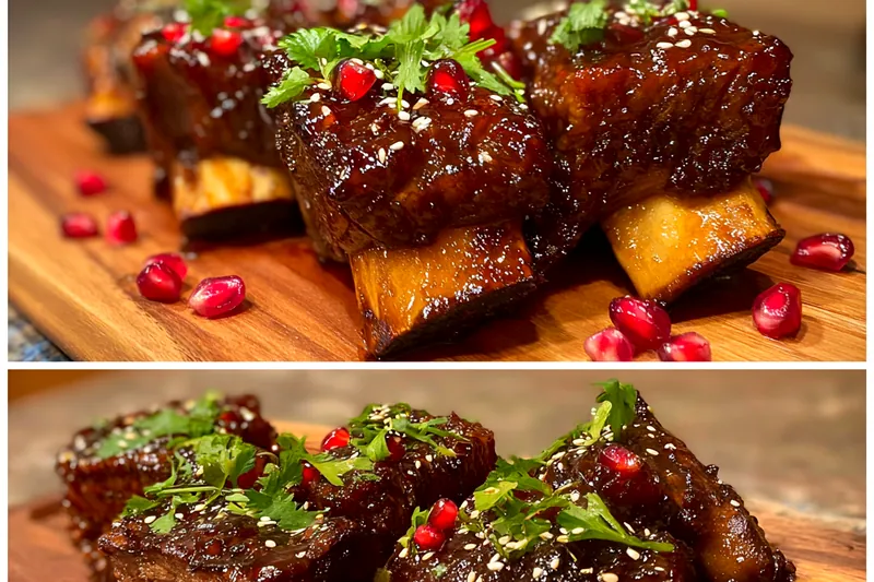 Cooking process for Sticky Glazed Beef Ribs