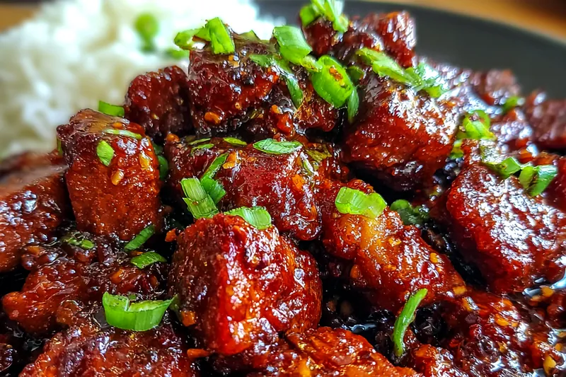 Cooking process for Sticky Glazed Chicken Bites