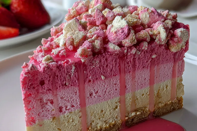 Cooking process for Strawberry Cheesecake Delight