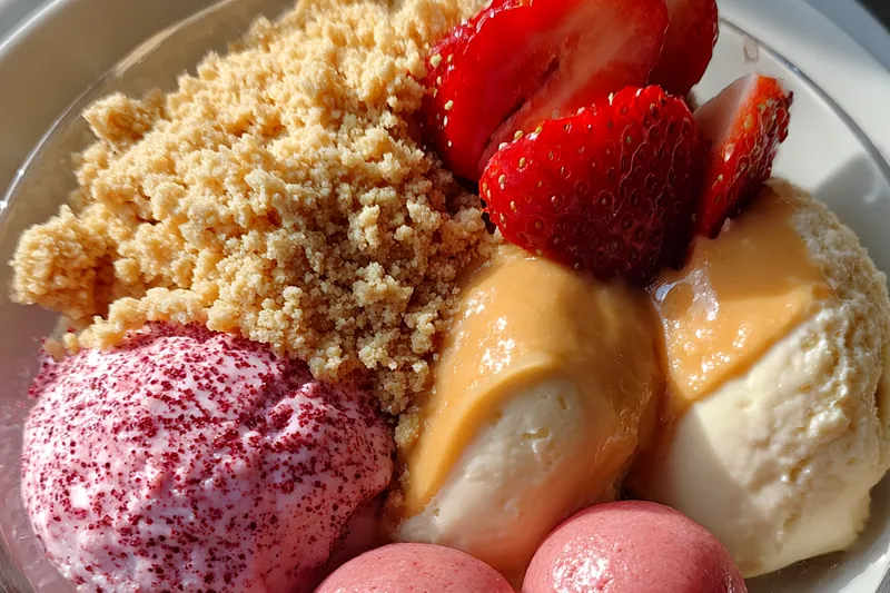 Cooking process for Strawberry Cheesecake Protein Balls