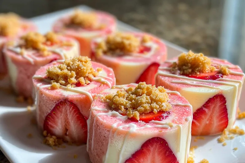 Cooking process for Strawberry Cheesecake Rolls