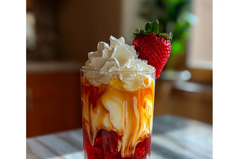 Fresh ingredients for Strawberry Cream Delight