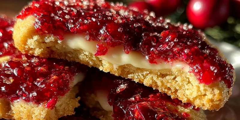 Strawberry Cream Filled Cookies