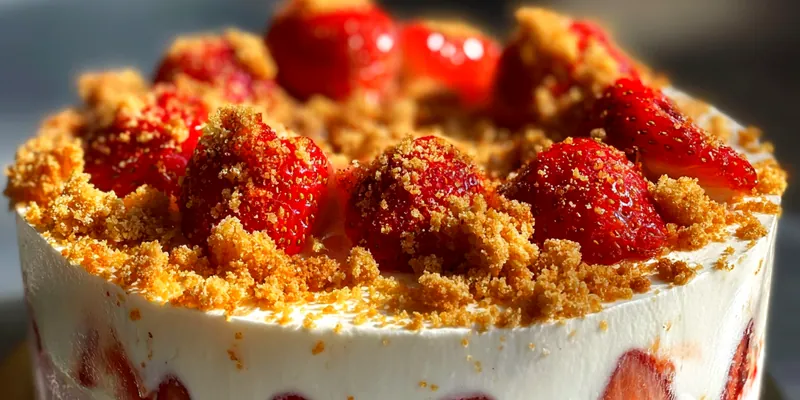 Strawberry Crunch Cream Cake