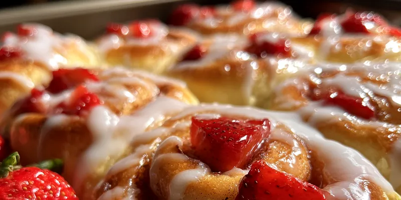 Strawberry Glazed Rolls