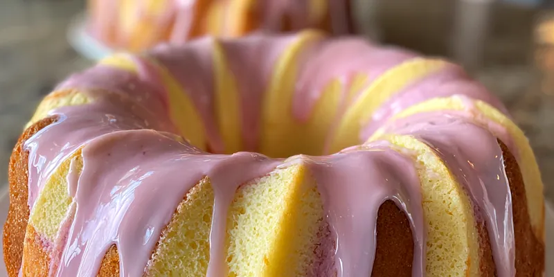 Strawberry Vanilla Swirl Cake