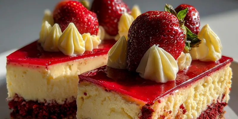 Strawberry Velvet Cheesecake