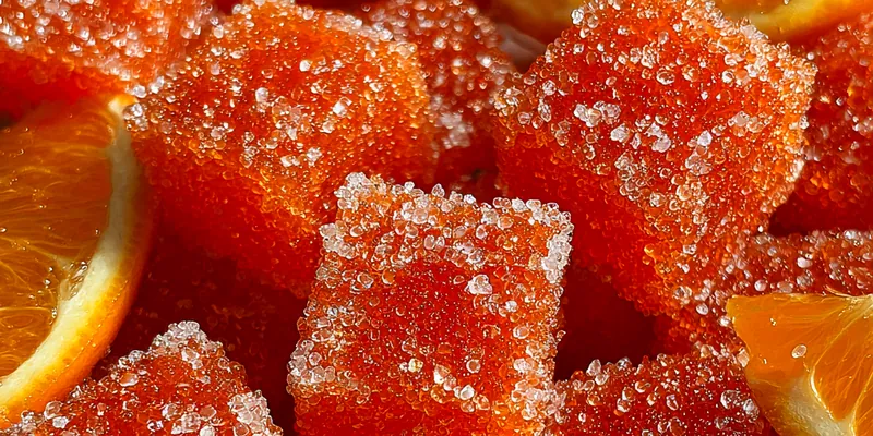 Sugary Orange Gel Cubes