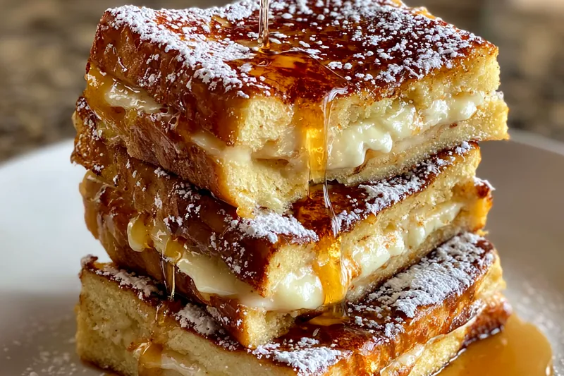 A beautifully baked Sweet Creamy Pastry Delight cooling on a rack.
