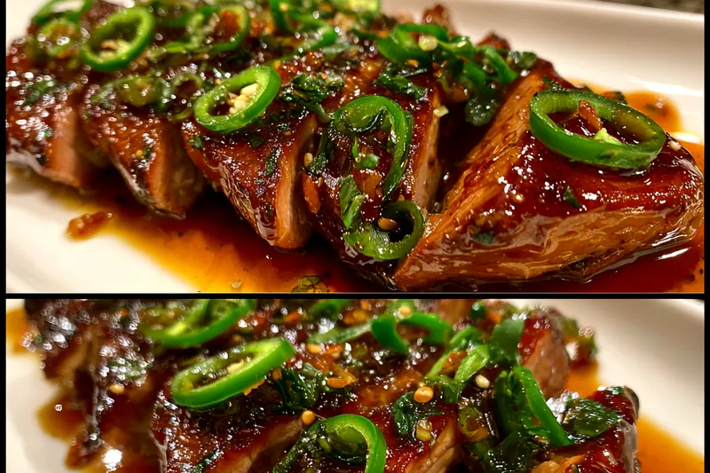 Fresh ingredients for Sweet Jalapeño Glazed Pork