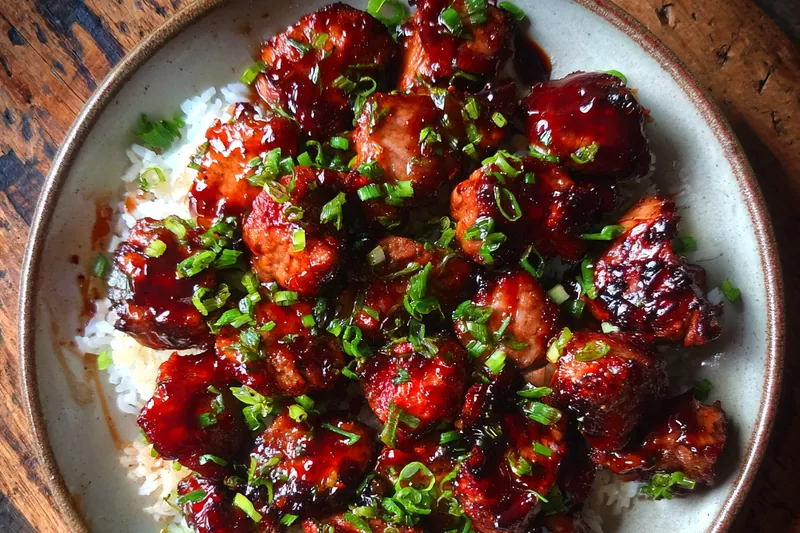 Cooking process for Sweet Sticky BBQ Chicken