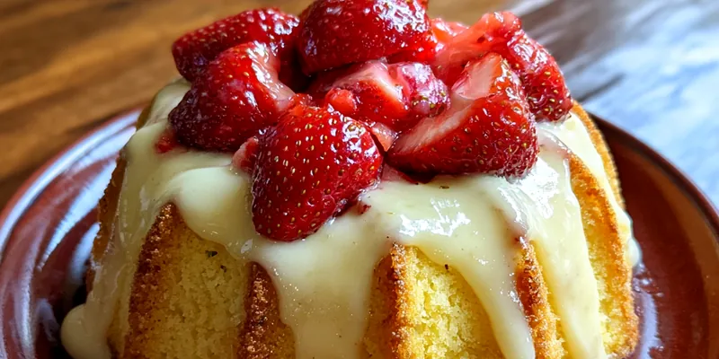 Decadent Strawberry Cream Cheese Cake