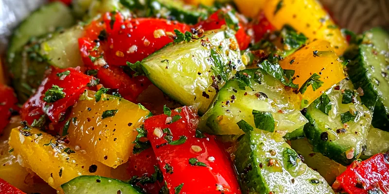 Vibrant Cucumber Pepper Salad