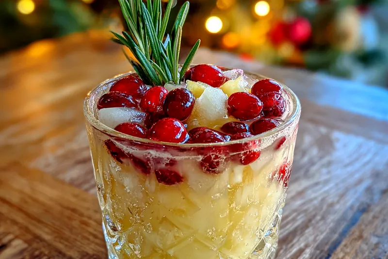 An array of colorful ingredients for Festive Holiday Punch Recipe laid out on a table.