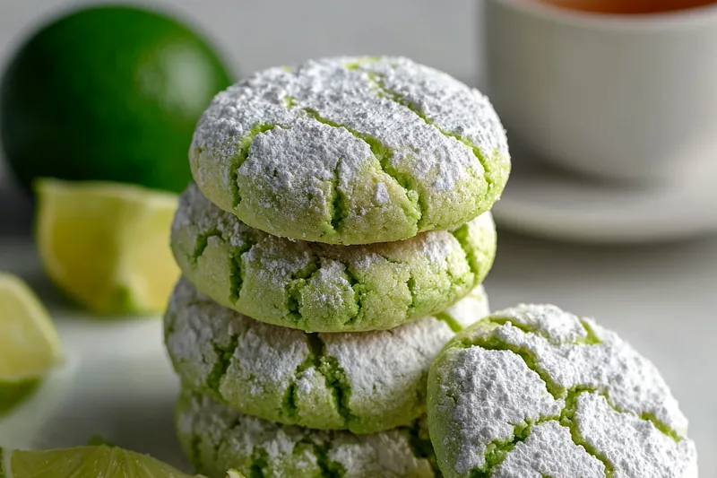 Fresh ingredients for Zesty Lime Crinkle Cookies